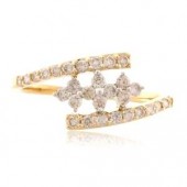 Designer Ring with Certified Diamonds in 18k Yellow Gold - LR0184P